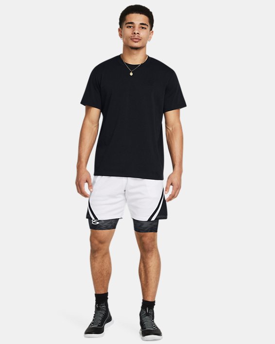 Men's Curry HeatGear® Printed Shorts, Black, pdpMainDesktop image number 2
